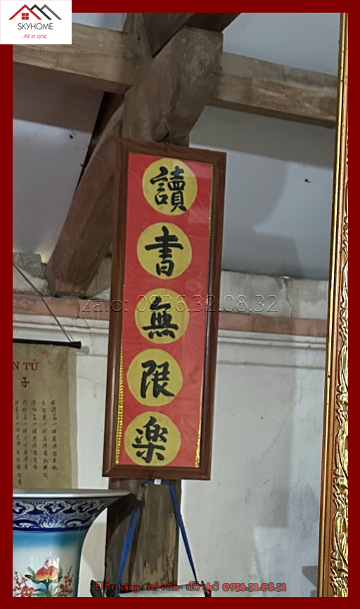 Câu đối thờ chữ Tích thiện hữu dư/ Độc thư vô hạn lạc